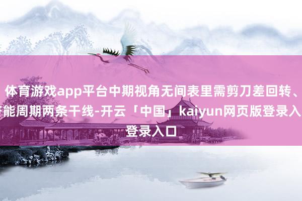 体育游戏app平台中期视角无间表里需剪刀差回转、产能周期两条干线-开云「中国」kaiyun网页版登录入口
